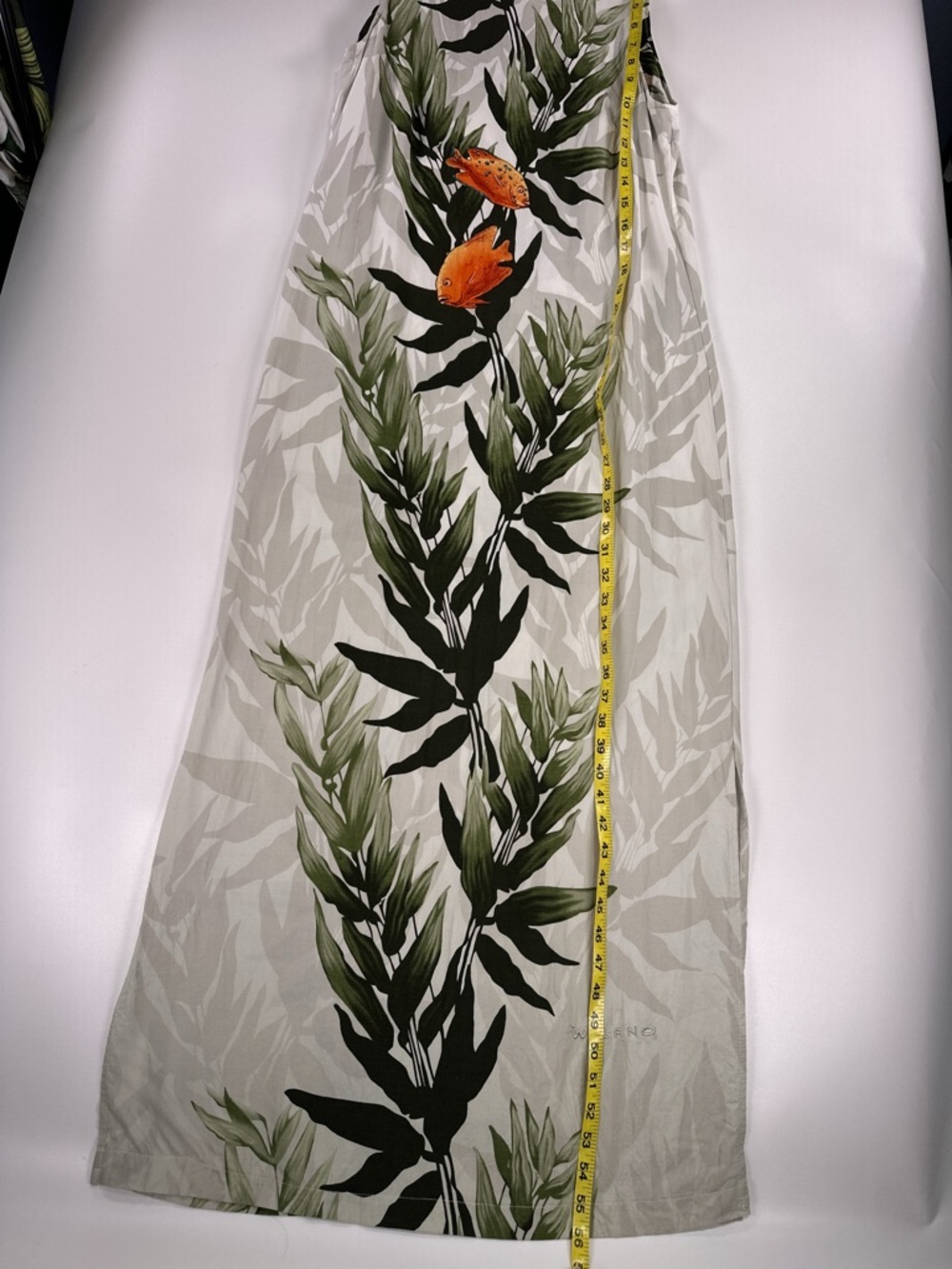 Wyland AFTCO Vintage Marine Fish Maxi Dress Large USA - Picture 12 of 14
